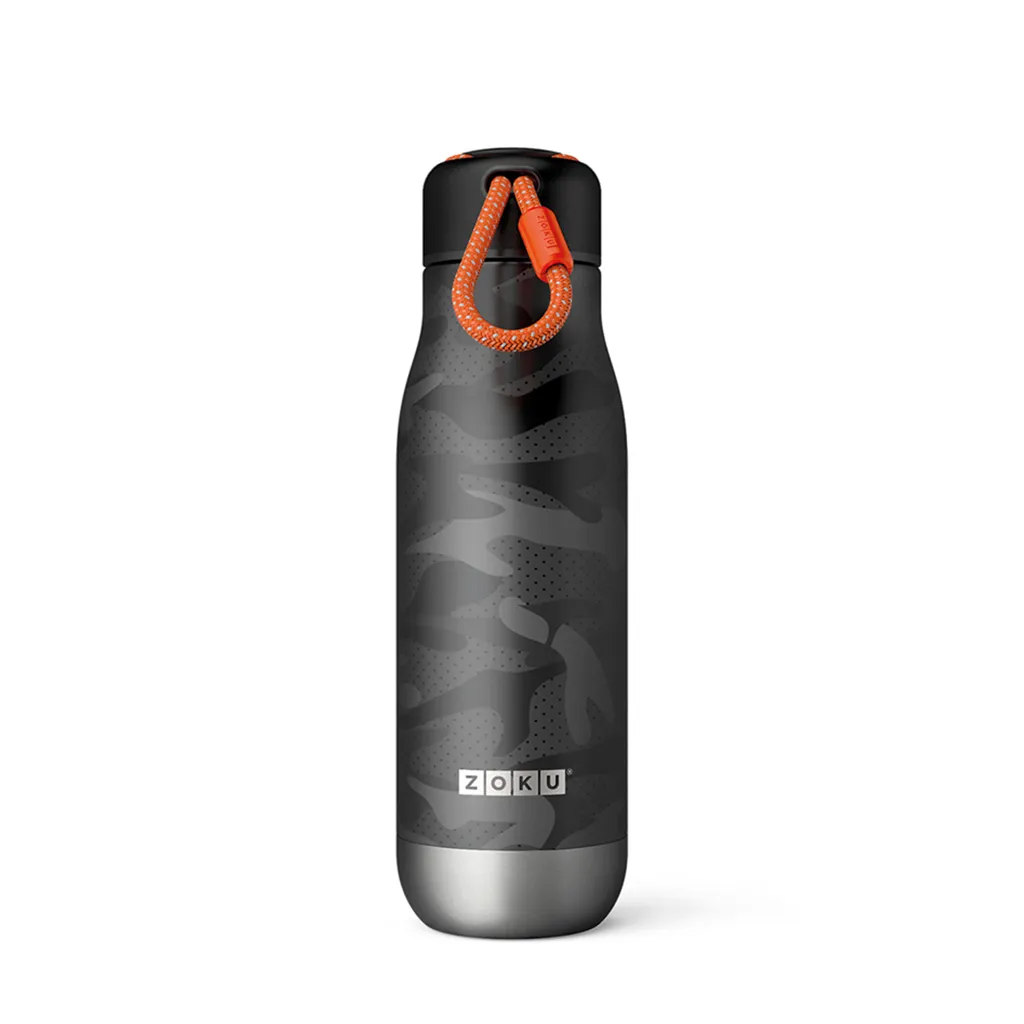 Stainless Steel Thermic Bottle 500 ml Black Camo Zoku